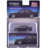 Mercedes-Benz 190 E 2.5-16 EVO 1 Blue-Black Metallic "Global64" Series 1/64 Diecast Model by Tarmac Works - 3 of 4