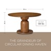 Maven Lane Mila Contemporary Round Wooden Dining Table in Refined Brown Finish - 2 of 4