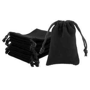 Unique Bargains Mini Smooth Soft Christmas Satin Bags with Drawstring 20 Pcs - 1 of 4