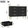 Acekool 6 Drawer Dresser, Modern Chest with Gold Handles and Legs, Storage Cabinet for Bedroom or Living Room - 3 of 4