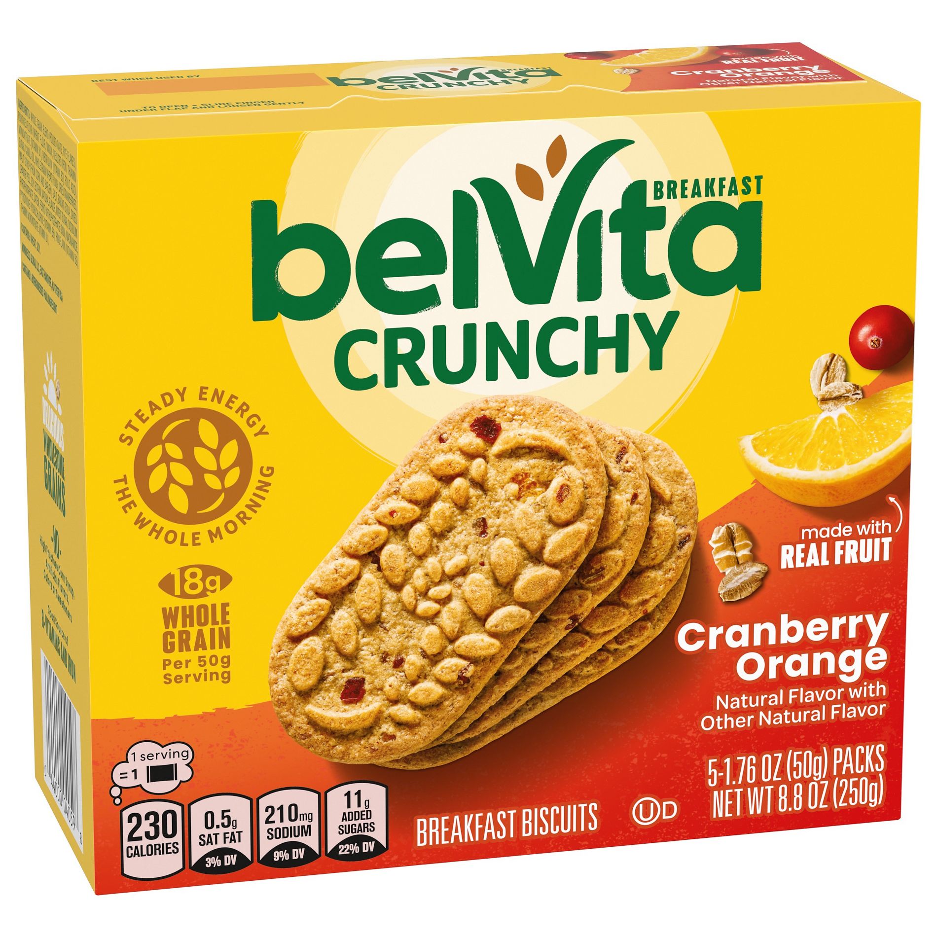 BelVita Cranberry Orange Breakfast Biscuits - 8.8oz/5pk