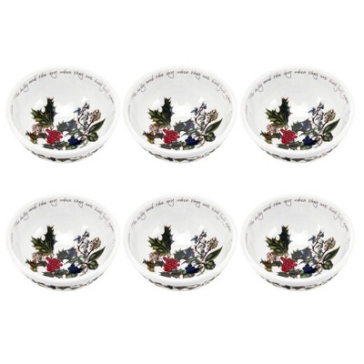 Portmeirion Christmas The Holly and Ivy Fruit Salad Bowls - Set of 6