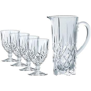 Elle Decor Embossed Goblets Glasses, Vintage Glassware Sets, Water Goblets  For Party, Wedding, & Daily Use, Set Of 6 : Target