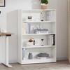 INFURNIC Decorative Bookshelf, Tall Modern Wood Bookshelf with 4 Shelves, for Living Room or Library Bookcase, Brown, 11.6"*33"*48" - 2 of 4