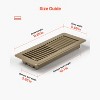 VEVOR 4x10In Floor Registers, 6-Pack Vent Grilles, HVAC Heavy-Duty Walkable Iron Floor Vents, Easily Adjustable Rust-Proof Air Vents Deflector, Brown - 3 of 4