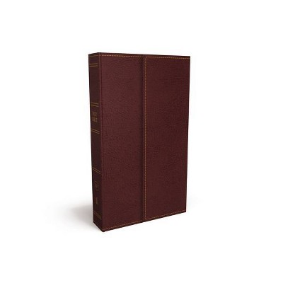 KJV, Reference Bible, Compact, Large Print, Snapflap Leather-Look, Burgundy, Red Letter Edition - by  Thomas Nelson (Paperback)