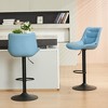 YOUNIKE Adjustable Swivel Counter Height Bar stools Set of 2 Modern Leather Island Barstools Seat Size 19.69"Wx15.75"Dx(22.83-32.28)"H - 3 of 4