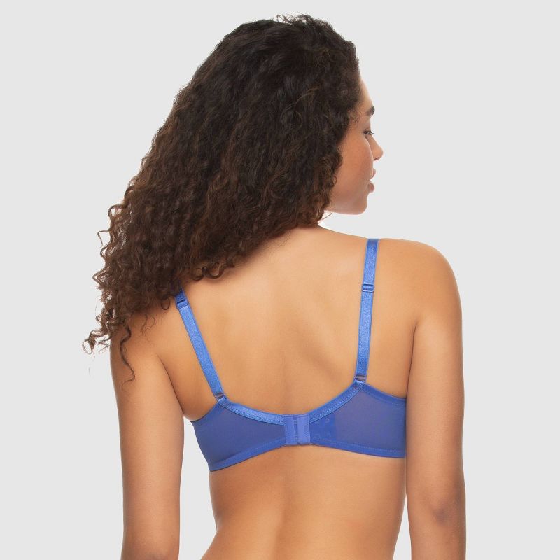Paramour Women's Lotus Unlined Embroidered Bra - Dazzling Blue, 3 of 3