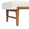 NicBex Ottoman Bench Modern Boucle Entryway Bench with Sliding Shelf and Wooden Legs for Living Room, Bedroom, Entryway - 4 of 4
