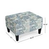 CAVINAS Classic Upholstered Ottoman with Birch Wood Legs, Modern Rectangle Ottoman Bench, Ottoman Foot Stools, Bedroom Entry Bench - 4 of 4
