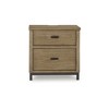 Signature Design by Ashley Tomtyn Modern Nightstand with USB Charging - 2 Drawers with Metal Legs - Light Brown - 4 of 4