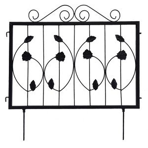 Decorative Garden Fence 4/6 Pack, 23.6in (H) x 7.9ft (L) Rustproof Metal Border Fences Decor Animal Barrier for Yard Outdoor - 1 of 4