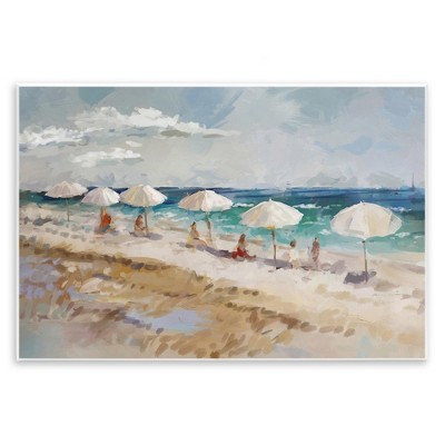 Stupell Industries Abstract People Beach Umbrellas Wall Plaque Art