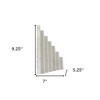 HomeRoots Set of Two 9" White Polyresin Decorative Bookends - 3 of 4