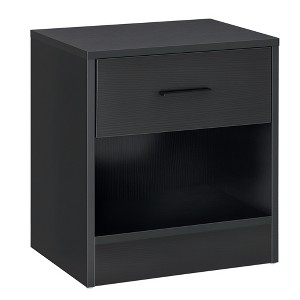 Modern Side Table with Drawer and Storage Shelf, End Table for Living Room - 1 of 4