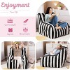 Sapphtopaz Bean Bag Chair for Adults Teens,Faux Fur Bean Bag Sofa Floor Sofa with Side Pockets,Comfy Reading Chair for Living Room,Bedroom - 4 of 4