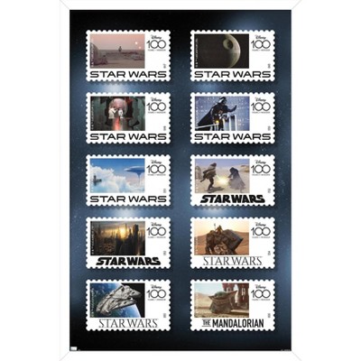 Trends International Disney 100th Star Wars - Stamp Grid Framed Wall Poster Prints