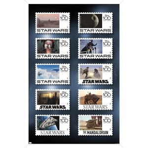 Trends International Disney 100th Star Wars - Stamp Grid Framed Wall Poster Prints - 1 of 4