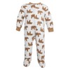 Hudson Baby Infant Boys Fleece Sleep and Play, Brown Bear Camo - 3 of 4