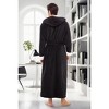 ADR Men's Robe, Warm Plush Hooded Bathrobe Man, Full Length Fleece Robe Man with Hood - 4 of 4