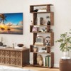 Tangkula 6-tier S-shaped Bookshelf 64" Open-back Bookcase Home Wood Organizer Free-standing Storage Shelf - 2 of 4