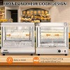 Commercial Food Warmer Display Case, 3 Tier Electric Heated Display Cabinet, Commercial Food Warmer with Adjustable Shelves, Glass Sliding Doors - 4 of 4