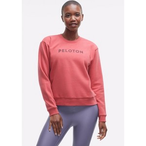 Peloton Women's Fleece Crewneck, Brick Red - 1 of 4
