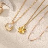 "14K Gold Plated Shell Necklace, Layered Conch & Starfish Pendant, Boho Beach Jewelry for Women, Summer Vacation Necklace, Trendy Coastal Charm" - 3 of 4
