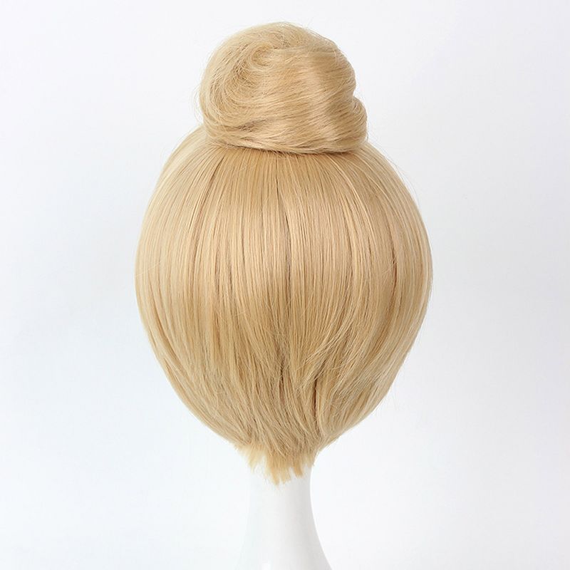 Unique Bargains Women's Wigs 14" Gold Tone with Wig Cap Short Hair, 4 of 7