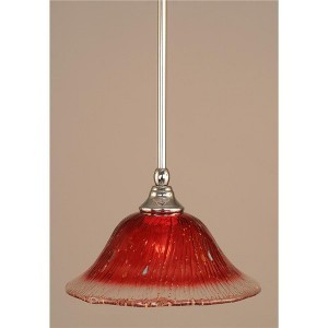 Toltec Lighting Any 1 - Light Pendant in  Chrome with 10" Raspberry Crystal Shade - 1 of 1