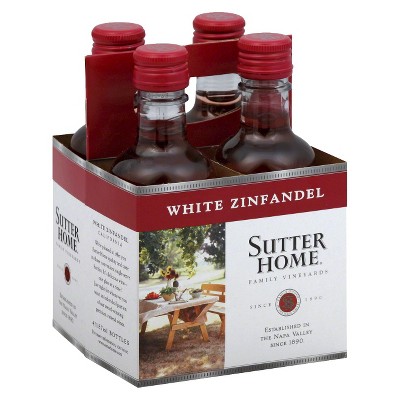 Sutter Home® White Zin 4pk / 187mL Bottle : Target