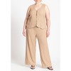 ELOQUII Women's Plus Size Textured Wide Leg Pant - 4 of 4