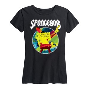 Women's - SpongeBob SquarePants - SpongeBob Rock Show Short Sleeve Graphic T-Shirt - 1 of 4