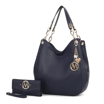 MKF Collection Ashley Vegan Leather Women’s Hobo Shoulder Bag with Wristlet Wallet by Mia K