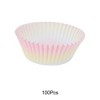 Unique Bargains Disposable Baking Cups Greaseproof Paper Multicolor 1.89"x1.18" 100 Pcs - 4 of 4