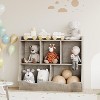 Three-tier children's bookshelf, wooden toy storage rack - five-compartment bookshelf, kindergarten furniture, children's toy cabinet - 2 of 4