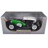 1934 Duesenberg Model J Black and Green with Cream Top 1/18 Diecast Model Car by Signature Models - 3 of 3