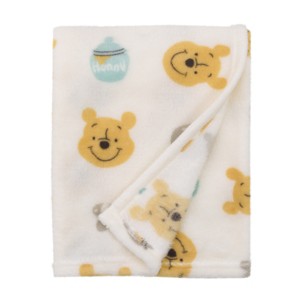 NoJo Disney Winnie The Pooh - Ivory, Yellow and Aqua Super Soft Plush Baby Blanket - 1 of 3