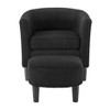 CENGHU Modern Corduroy Accent Chair, Upholstered Single Sofa Chair with Ottoman Foot Rest, Comfy Arm Chair for Living Room, Bedroom, Office - 4 of 4