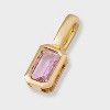 14K Gold Dipped Rectangle Birthstone Charm - A New Day™ - 2 of 2