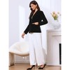 INSPIRE CHIC Women's Velvet Long Sleeve Notch Lapel Button Vintage Work Office Blazers with Pockets - 4 of 4