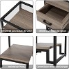 Nightstand Set of 2, Mid Century Modern End Table with 3-Tier Storage - 2 of 4