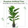 Dracelo 2 Pieces 5 Feet Artificial Monstera Tree Set with Plastic Nursery Pot for Porch and Office - 4 of 4