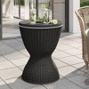 vidaXL 3-in-1 Ice Cooler Table Black Polypropylene - 3 of 4