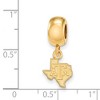 Black Bow Jewelry 14k Yellow Gold Plated Sterling Silver Texas A&M Aggies NCAA Bead Charm - 2 of 3