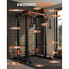Coucheta Power Cage, 2000LBS Squat Rack for Home Gym with Adjustable Cable Crossover System, Weight Workout Machine,Multi-Function Weight Cage - 2 of 4
