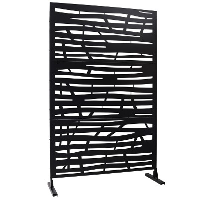 Grungis 76" H×48" W Freestanding Privacy Fence,Outdoor Privacy Screen for Balcony,Patio,Garden