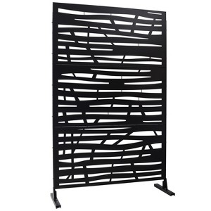 Grungis 76" H×48" W Freestanding Privacy Fence,Outdoor Privacy Screen for Balcony,Patio,Garden - 1 of 4