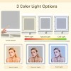 EROMMY Make Up Vanity With 3-color Led Lights, Openable Mirror And Charging Station, With Storage Shelves, Hidden Space For Bedroom, White - 3 of 4