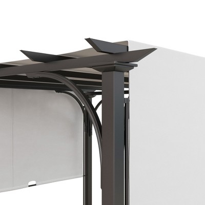 Outsunny 10' x 10' White Steel Frame Patio Pergola